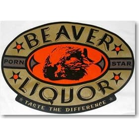BEAVER LIQUOR (licker) Logo Classic Men's T Shirt SMALL thru 5X