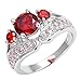 FOLLOWMOON 18K Gold Plated Use Cubic Zirconia Crystal Engagement Wedding Ring
