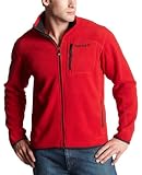 Timberland Men's Macro Fleece Full Zip,Pick Up Red,X-Large