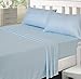 Full Striped Bed-Sheet-Set Blue - Brushed Velvety Microfiber -Luxurious, Comfortable, Breathable, Soft and Extremely Durable-Wrinkle, Fade and Stain Resistant - Hotel Quality by Utopia Bedding (Full, Light Blue)