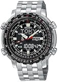 Seiko Men's Analog Digital World Time Flight Chronograph Watch #SNJ017