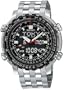 Seiko Men's SNJ017 Analog Digital World Time Flight Chronograph Watch