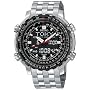 Seiko Men's Analog Digital World Time Flight Chronograph Watch #SNJ017