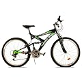 MOUNTAINBIKE 26 ZOLL DHS CLIMBER VOLLGEFEDERT 18 GANG SHIMANO "TZ" FARBE: GR�N