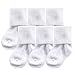 Luvable Friends Basic Cuff Socks 6 Pack, White, 12-24 Months