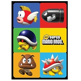  Super Mario Bros. Sticker Sheets (4) Party Supplies [Toy]