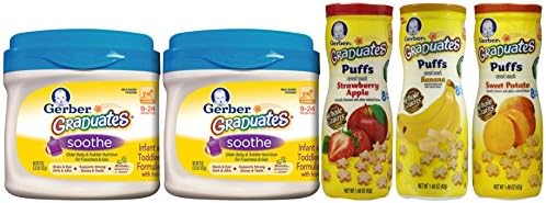 Gerber Graduates Soothe Infant &amp; Toddler Formula (2 Pack) with Puffs Variety Pack