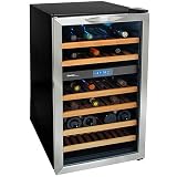  : 30 Bottle Wine Cooler (Black with Stainless Steel Door Trim) (33 3/16''H x 19 13/16''W x 23 5/16''D)