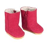 Doll Boots Pink Suede Ewe Boot, 18 Inch Doll Shoes Fits 18 Inch American Girl Dolls