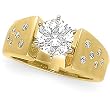 14K Yellow Gold Diamond Cathedral-Style Engagement Ring Semimount - 0.33 Ct. - CENTER STONE NOT INCLUDED