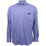 Cutter & Buck Florida Gators Royal Blue Alumni Check Woven Long Sleeve Shirt