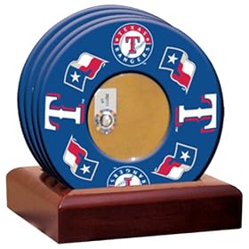 Click here to buy Steiner Sports Texas Rangers Coasters with Game Field Dirt (Set of 4).