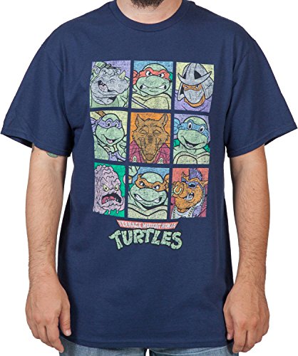 Teenage Mutant Ninja Turtle TMNT Character Grid Adult T-shirt
