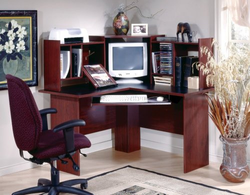 Buy Corner Desk in Cherry Wood/Black – South Shore Furniture – 7267780