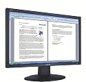 Philips 220EW8FB 55,9 cm (22 Zoll) Widescreen TFT LCD-Monitor DVI (Kontrast, 1000:1, 5ms Reaktionszeit) anthrazit