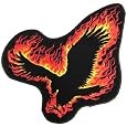 Cool Fire Eagle Biker Vest Patch Motorcycle Flames