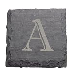 Review J.K. Adams Company VSC-4SQ-A / JK Adams Set of Four 4-Inch Square Monogrammed Slate Coasters, A