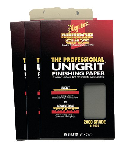 Meguiar's S1525 Unigrit Finishing Paper   25 Sheets
