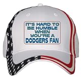 It's hard to be humble when you're a Dodgers Fan USA Flag Hat / Baseball Cap
