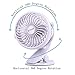 BTOOP Clip on Fan Battery Fan Portable Clip to Baby Stroller and Table with a 18650 Battery, Rechargeable, Quietness (White,5