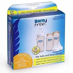 Born Free 3 Pack BPA Free 9 oz Plastic Bottles BornFree