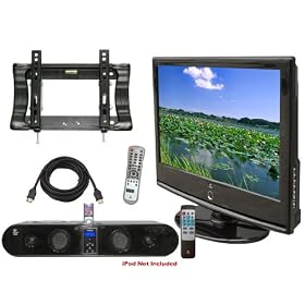 Pyle Home Super TV Package - 22 Hi-Definition LCD Flat Panel Color TV + Flat Panel Tilted... by GSI