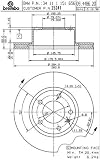 Brembo 25241 Front Disc Brake Rotor