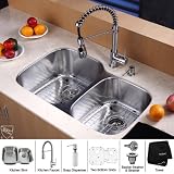 32 Undermount 60/40 Double Soap Dispenser