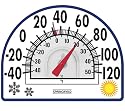 Springfield 91157 Window Cling Thermometer -Clings to Window without bracket or glue in Seasons Design