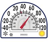 Springfield 91157 Window Cling Thermometer -Clings to Window without bracket or glue in Seasons Design
