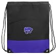 K-State Logo Drawstring Bag Backpack Purple Kansas State University Draw String Cinch Back Pack - For Boys Girls Students or Adults