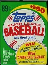 1990 Topps Baseball Card Jumbo Pack (43 cards per pack) Possible Sammy Sosa Rookie Card