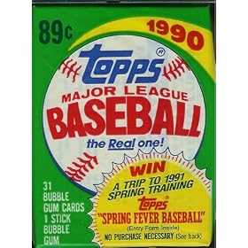 1990 Topps Baseball Card Jumbo Pack (31 cards per pack) Possible Sammy Sosa Rookie Card