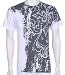 Cross with Stones Short Sleeve V-Neck Discharge Screen Printed Cotton Adult Mens Fashion T-Shirt - C