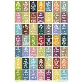 Keep Calm And Carry On Compilation Poster 61x91.5cm