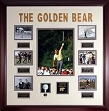 Jack Nicklaus Framed Multiple Photos and Autographed Golf Ball Piece