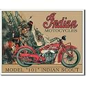 Indian Motorcycle Model 101 Indian Scout Tin Sign