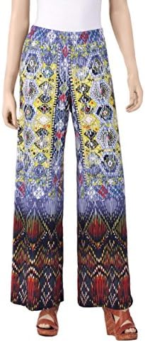Energe Womens Mutli Color Palazzo Soft Pant (Small, Purple)