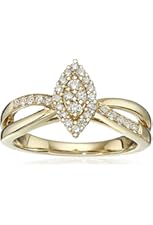 10kt Yellow Gold Diamond (1/3cttw, H-I Color, I2-I3 Clarity) Promise Ring