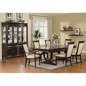 9-Piece Dining Room Furniture Set in Merlot Cappuccino - Coaster by Coaster Company