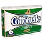 Cottonelle Toilet Tissue, with Ripples, Double Roll, Unscented with Aloe & E - 6 count