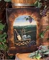 Wine Country VINEYARD grapes Canvas wall hanging decor