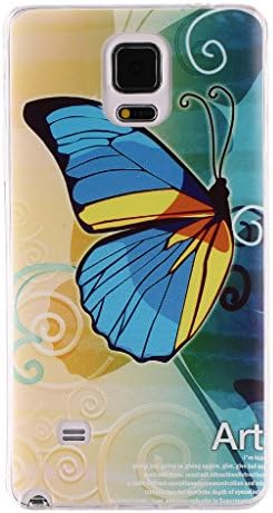 MBo For Galaxy Note 4 Case,Slim TPU Soft Case For Samsung Galaxy Note 4 - Blue Butterfly