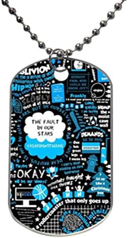 Funny The Fault in Our Stars Printing Image Custom Personalized Aluminum Dog Pet Tag,Comes with 30" inches beads chain