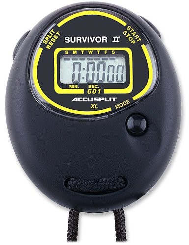 ACCUSPLIT Survivor II - S2XL Stopwatch, Cum Split, Clock