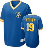 Milwaukee Brewers Robin Yount #14 Nike Royal Cooperstown V-Neck Player Jersey