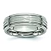 Titanium Polished Criss-cross Design Brushed Center Ridged Edge Band