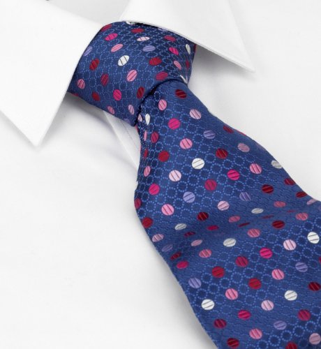 Luxury Pure Silk Circle Pattern Tie