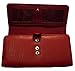 Mundi File Master Womens RFID Blocking Wallet Clutch Organizer With Change Pocket (Red)