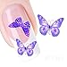 Shensee Gril Sweet Modern Design Nail Tip Art Transfers Decal Sticker (Purple Butterfly)